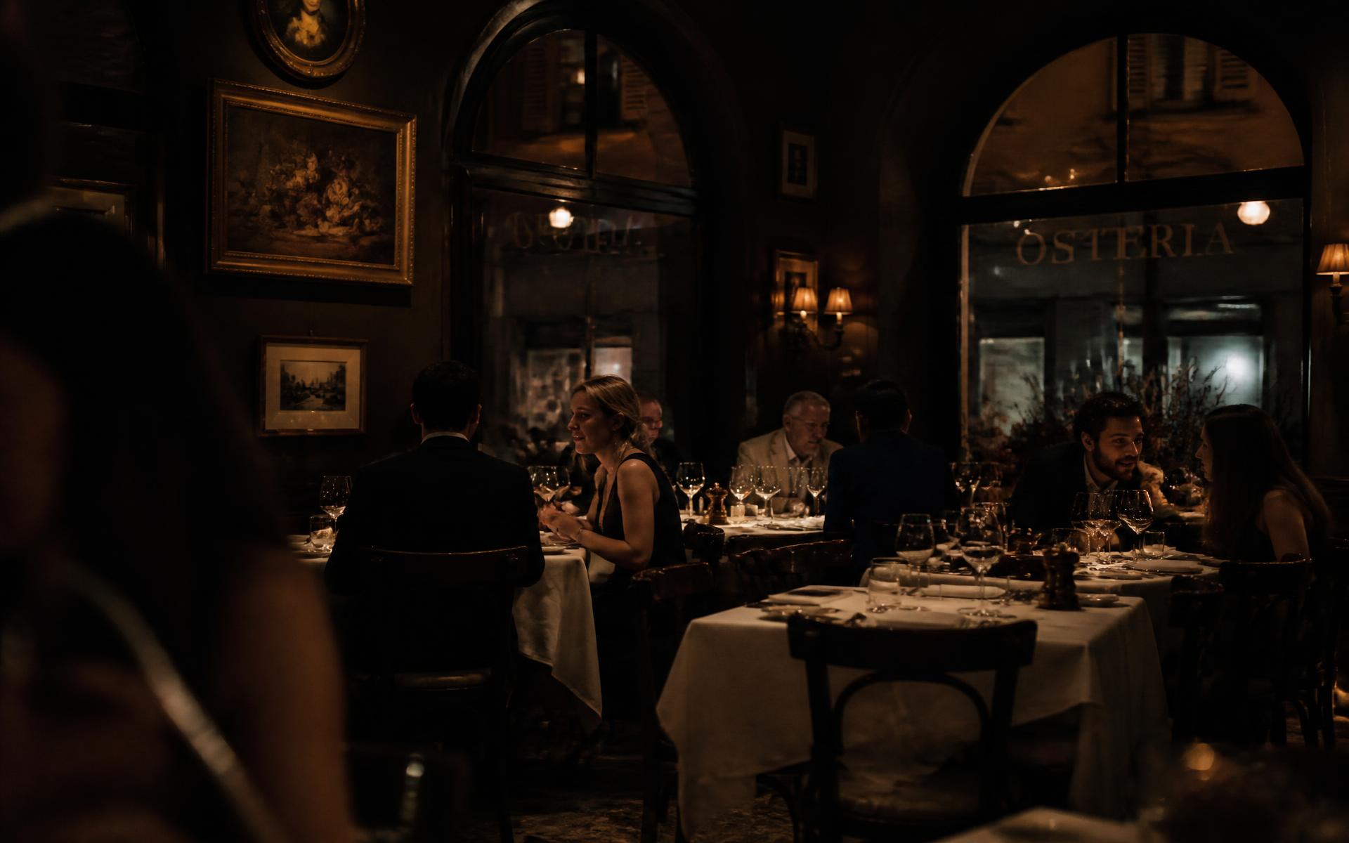 Abendstimmung im Restaurant